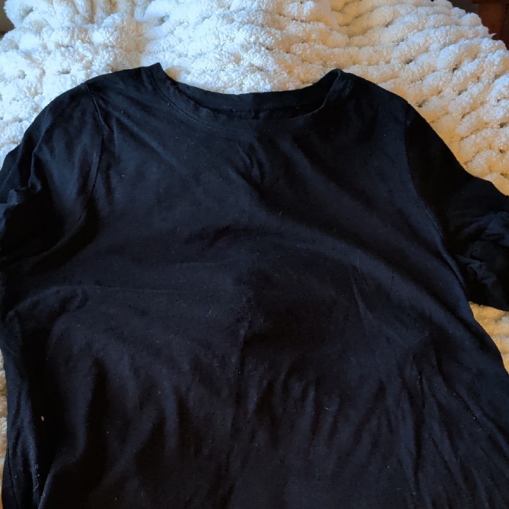 Lane Bryant Black Cotton Top